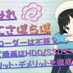 BDレコーダーは不要？テレビ録画はHDD/SSDで十分？